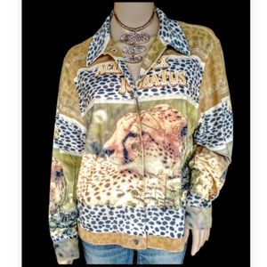 Cheetah Printed Soft Polysuede Jacket